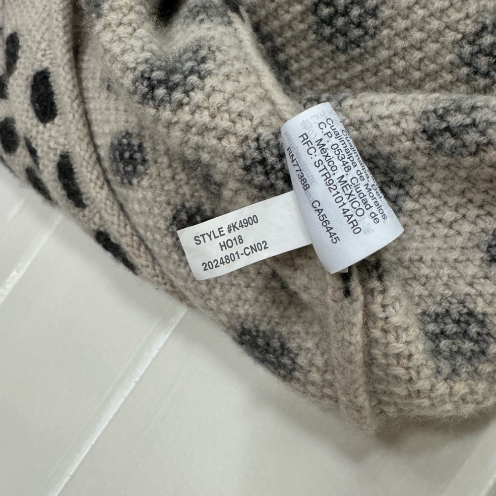 Madewell Leopard Dot Pullover Oversized Sweater, small - Picture 7 of 7